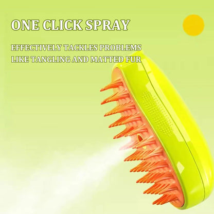 Pet Comb with Electric Spray Steam Brush & Massage