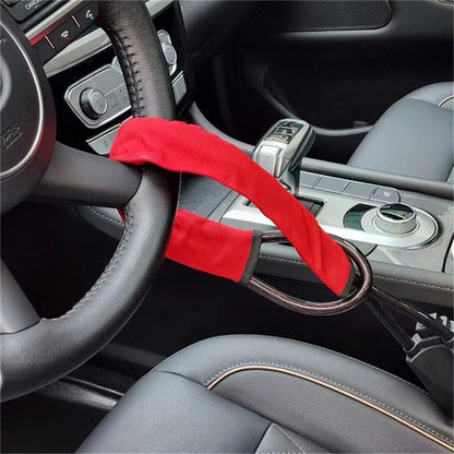 Ultimate Anti-Theft Retractable Steering Wheel and Seat Lock with 2 Keys